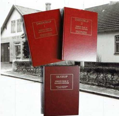 De tre bøger Smidstrup I, Smidstrup II og Skærup.